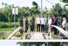 Danrem 081/DSJ Di Dampingi Dandim 0808/Blitar, Tinjau Lokasi Jembatan Garuda Perintis Yang Akan Dibangun