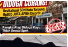 DIDUGA ASAL JADI! Proyek Revitalisasi SDN Kuto Tanjung Rp835.130.002 APBN Disorot, Rangka Atap Hanya Kayu