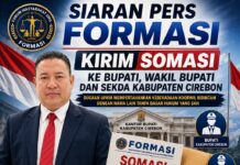 FORMASI KIRIM SOMASI KEPADA BUPATI, WAKIL BUPATI DAN SEKRETARIS DAERAH KABUPATEN CIREBON