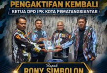 “Generasi Pemuda kota Siantar ucapkan kepada Rony Simbolon Jabat Kembali Ketua DPD IPK Siantar”
