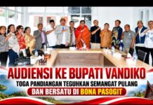 Audiensi ke Bupati Vandiko, Toga Pandiangan Teguhkan Semangat Pulang dan Bersatu di Bona Pasogit