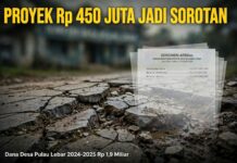 BONGKAR! Dana Desa Pulau Lebar Rawas Ulu Muratara Rp 1,9 Miliar TA 2024-2025 Diduga Raib, Proyek Rp 450 Juta Jadi Proyek Ghaib!