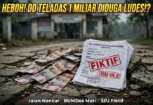 Dana Desa Teladas Rawas Ulu TA 2025 Rp 1 Miliar Diduga Ludes Diselewengkan, SPJ Fiktif, Warga: Pembangunan Nihil!