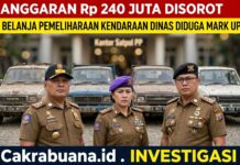 Belanja Pemeliharaan Kendaraan Dinas Satpol PP Muratara Rp 240.060.000 Tahun 2026 Disorot: Diduga Tidak Transparan