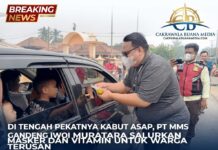 “Di Tengah Pekatnya Kabut Asap, PT MMS Gandeng IWOI Muratara & Pemdes Terusan Salurkan Ratusan Masker dan Vitamin untuk Warga!”