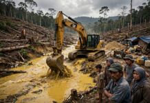 “Geger Ulu Rawas! Anak Oknum DPRD Muratara Diduga Bermain PETI Pakai Excavator, Warga Minta Bupati dan Aparat Tindak Tegas!”